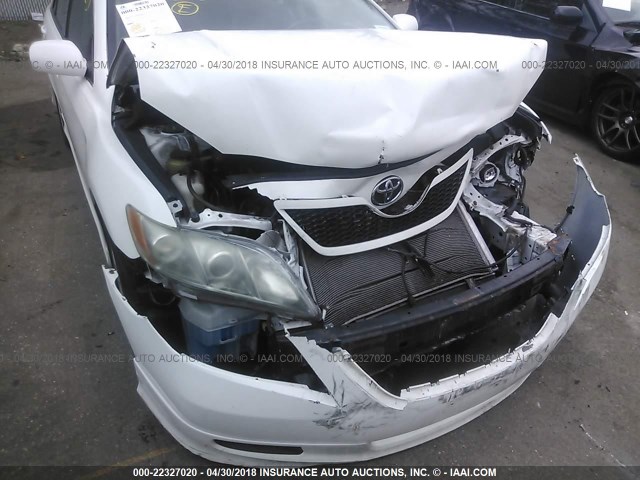 4T1BE46K09U856474 - 2009 TOYOTA CAMRY SE/LE/XLE WHITE photo 6