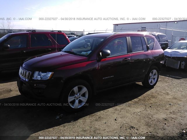 1C4NJDBB8DD190461 - 2013 JEEP COMPASS SPORT RED photo 2