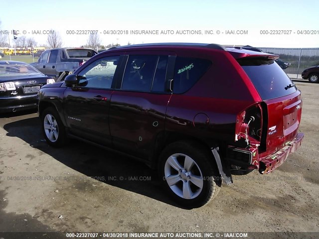 1C4NJDBB8DD190461 - 2013 JEEP COMPASS SPORT RED photo 3