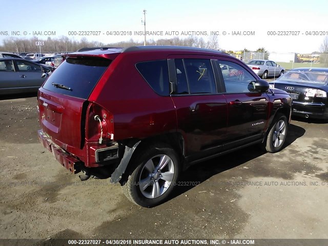 1C4NJDBB8DD190461 - 2013 JEEP COMPASS SPORT RED photo 4