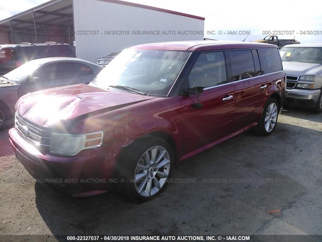 2FMGK5DC0CBD04972 - 2012 FORD FLEX LIMITED RED photo 2