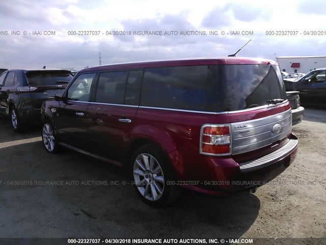 2FMGK5DC0CBD04972 - 2012 FORD FLEX LIMITED RED photo 3