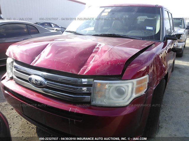 2FMGK5DC0CBD04972 - 2012 FORD FLEX LIMITED RED photo 6