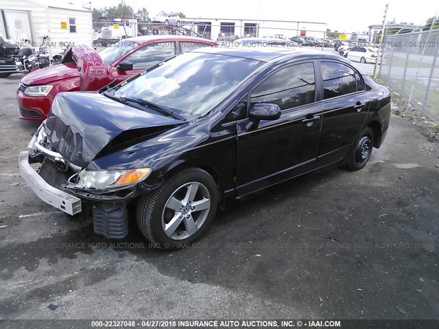 1HGFA16846L097318 - 2006 HONDA CIVIC EX BLACK photo 2