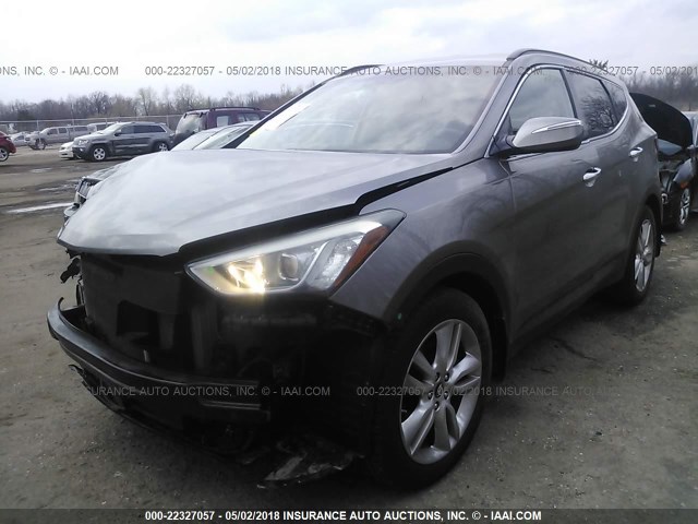 5XYZUDLA4DG089434 - 2013 HYUNDAI SANTA FE SPORT  SILVER photo 2