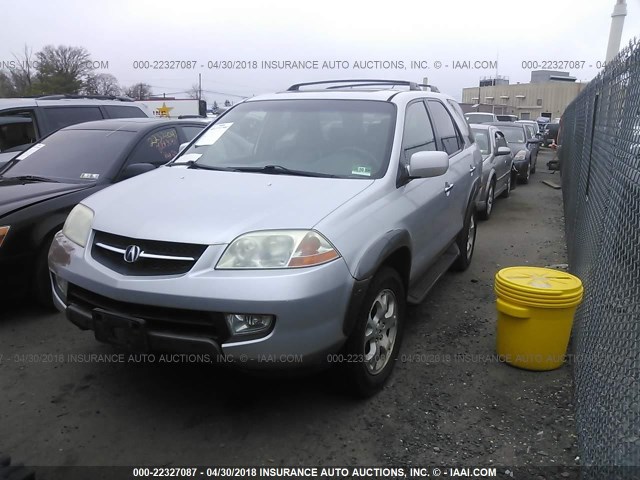 2HNYD18892H505146 - 2002 ACURA MDX TOURING GRAY photo 2