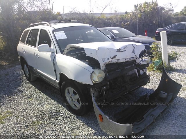 KM8SC13D64U577436 - 2004 HYUNDAI SANTA FE GLS/LX WHITE photo 1