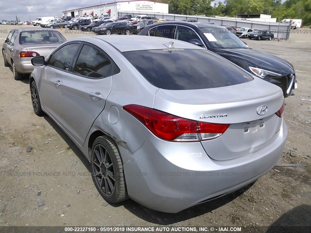 KMHDH4AE7DU763736 - 2013 HYUNDAI ELANTRA GLS/LIMITED SILVER photo 3