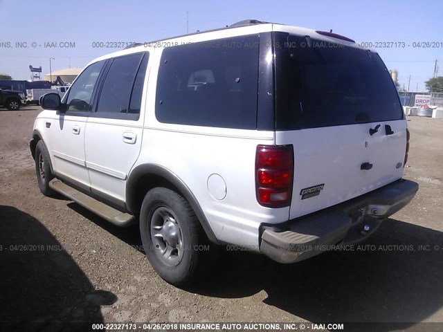 1FMRU1769YLB36466 - 2000 FORD EXPEDITION EDDIE BAUER WHITE photo 3