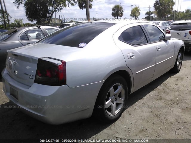 2B3CA3CV8AH165604 - 2010 DODGE CHARGER SXT SILVER photo 4