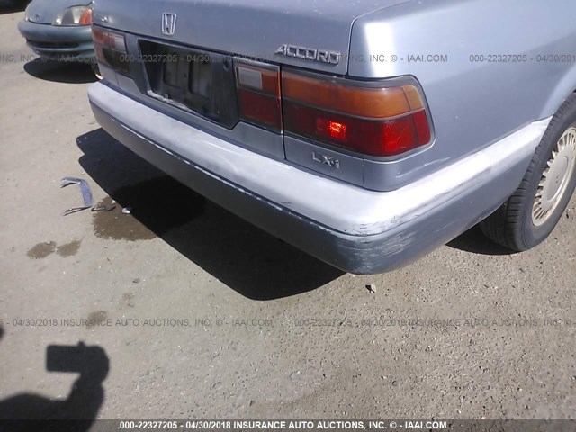 1HGBA7446GA089168 - 1986 HONDA ACCORD LXI BLUE photo 6