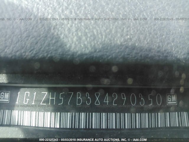 1G1ZH57B384290350 - 2008 CHEVROLET MALIBU 1LT 白色 照片 9