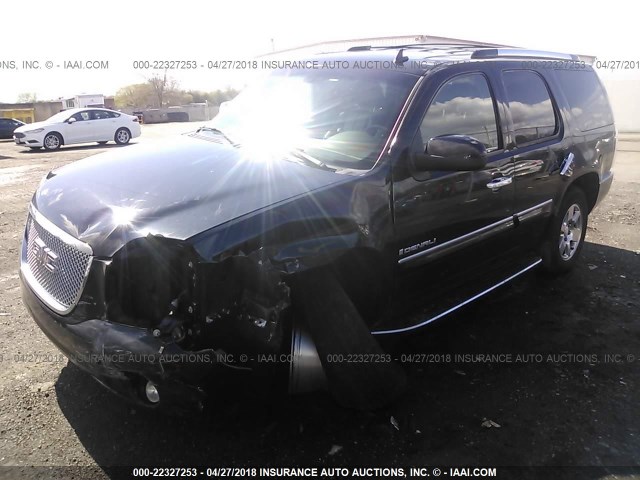 1GKFK63897J306017 - 2007 GMC YUKON DENALI BLACK photo 2