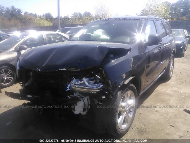 1C4RDJDG0FC690610 - 2015 DODGE DURANGO LIMITED BLACK photo 2