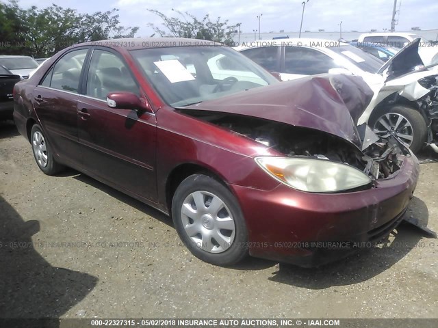 4T1BE32K14U294738 - 2004 TOYOTA CAMRY LE/XLE/SE მუქწითელი ფოტო 1