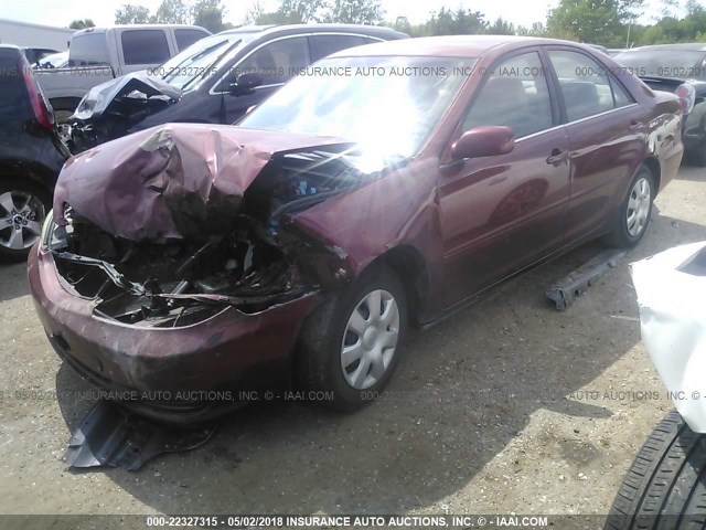 4T1BE32K14U294738 - 2004 TOYOTA CAMRY LE/XLE/SE მუქწითელი ფოტო 2