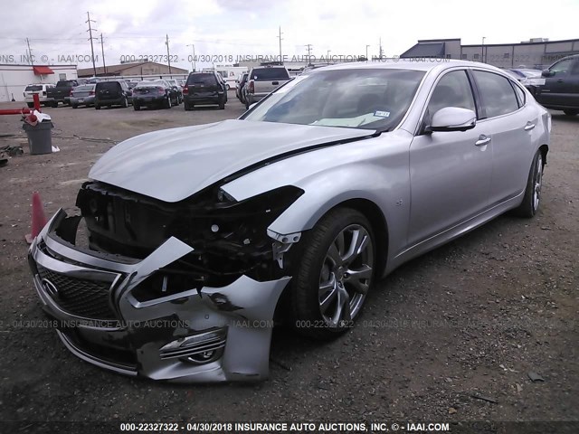 JN1BY1PP0FM602038 - 2015 INFINITI Q70L 3.7 SILVER photo 2