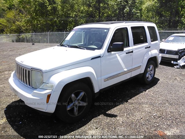 1J8GP58K18W215983 - 2008 JEEP LIBERTY LIMITED WHITE photo 2