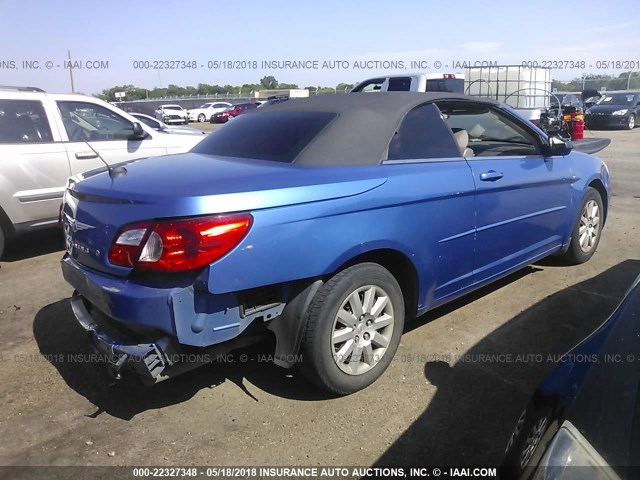 1C3LC45K58N261035 - 2008 CHRYSLER SEBRING BLUE photo 4