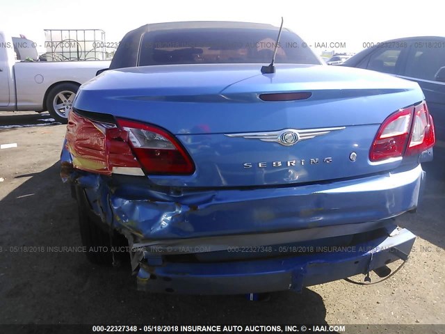 1C3LC45K58N261035 - 2008 CHRYSLER SEBRING BLUE photo 6