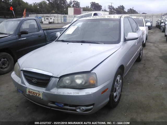 KMHDN46D65U162182 - 2005 HYUNDAI ELANTRA GLS/GT SILVER photo 2