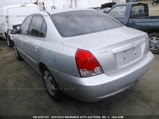 KMHDN46D65U162182 - 2005 HYUNDAI ELANTRA GLS/GT SILVER photo 3