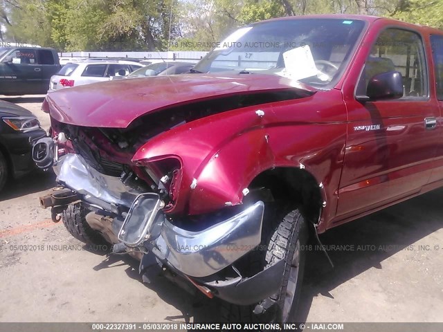 4TAWN72N4VZ297799 - 1997 TOYOTA TACOMA XTRACAB RED photo 6