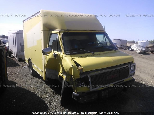 2GDGG31K2N4504602 - 1992 GMC CUTAWAY VAN G3500 YELLOW photo 1