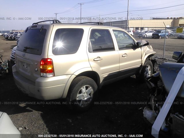 1FMYU94197KA49366 - 2007 FORD ESCAPE LIMITED TAN photo 4