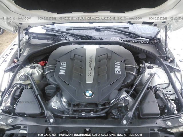 WBA6B2C5XED129285 - 2014 BMW 650 I/GRAN COUPE თეთრი ფოტო 10