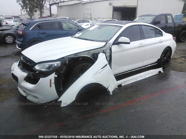 WBA6B2C5XED129285 - 2014 BMW 650 I/GRAN COUPE თეთრი ფოტო 2