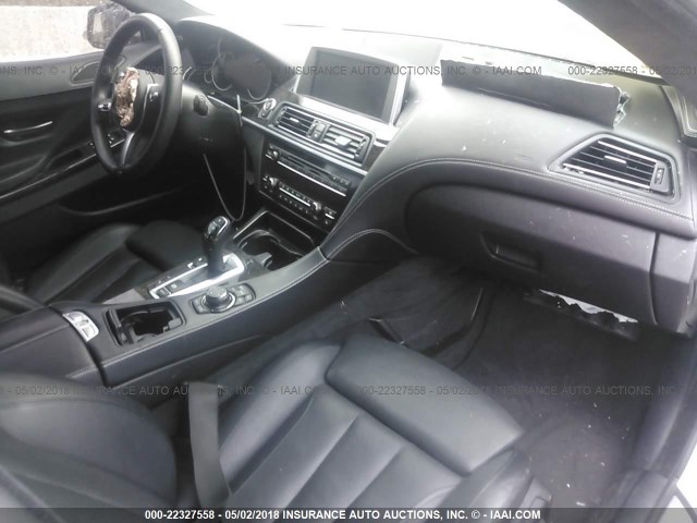 WBA6B2C5XED129285 - 2014 BMW 650 I/GRAN COUPE WHITE photo 5