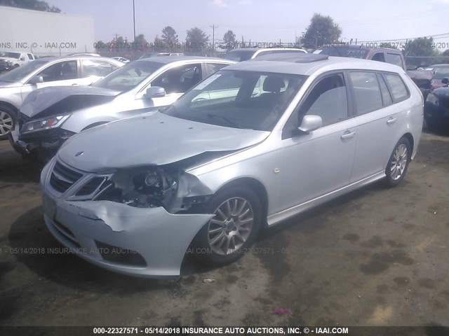 YS3FB59Y081104223 - 2008 SAAB 9-3 2.0T GRAY photo 2