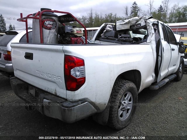 5TFRY5F18EX171882 - 2014 TOYOTA TUNDRA DOUBLE CAB SR/SR5 WHITE photo 4