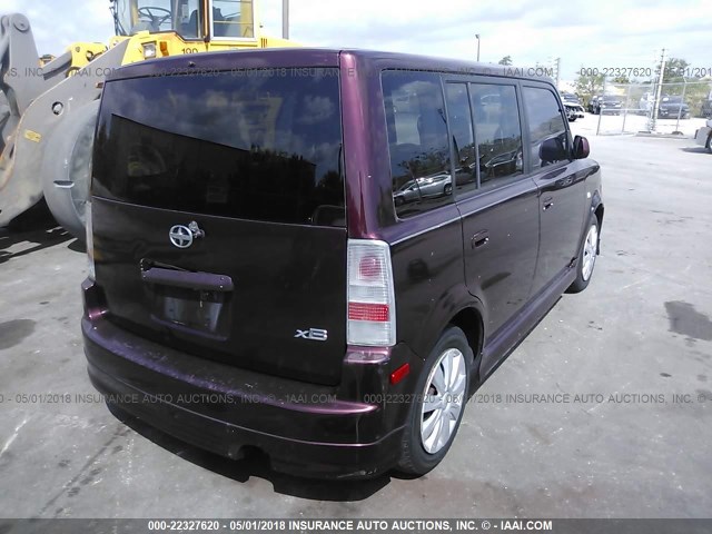 JTLKT334354007724 - 2005 TOYOTA SCION XB წითელი ფოტო 4