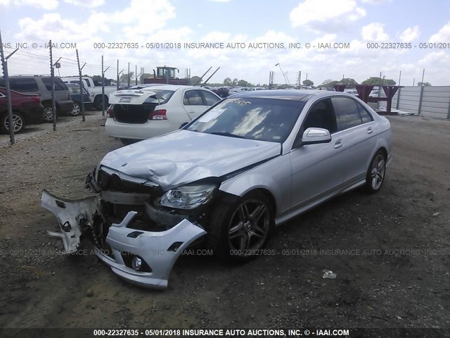 WDDGF56X48F137634 - 2008 MERCEDES-BENZ C 350 SILVER photo 2