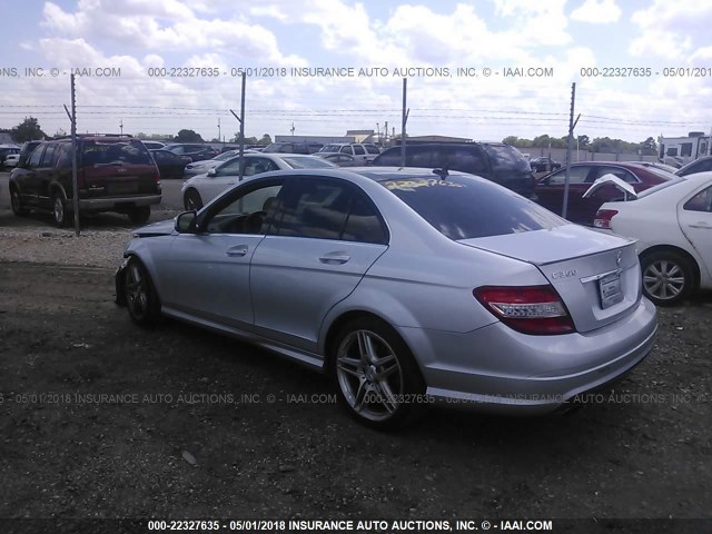 WDDGF56X48F137634 - 2008 MERCEDES-BENZ C 350 SILVER photo 3