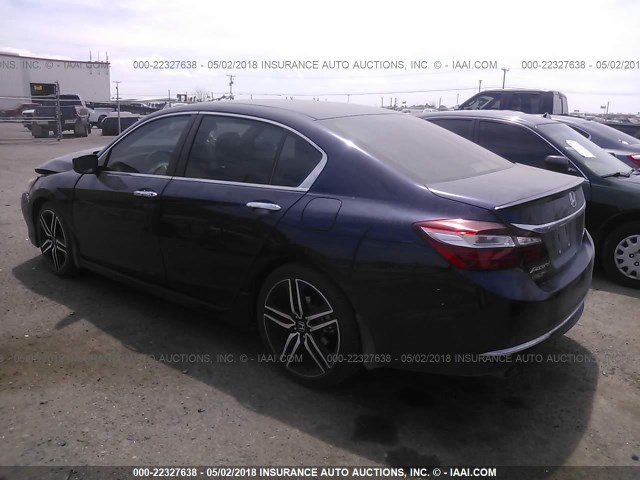 1HGCR2F50HA057467 - 2017 HONDA ACCORD SPORT 蓝色 照片 3
