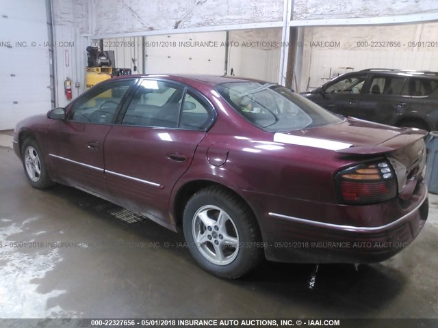 1G2HX54K914203913 - 2001 PONTIAC BONNEVILLE SE BURGUNDY photo 3