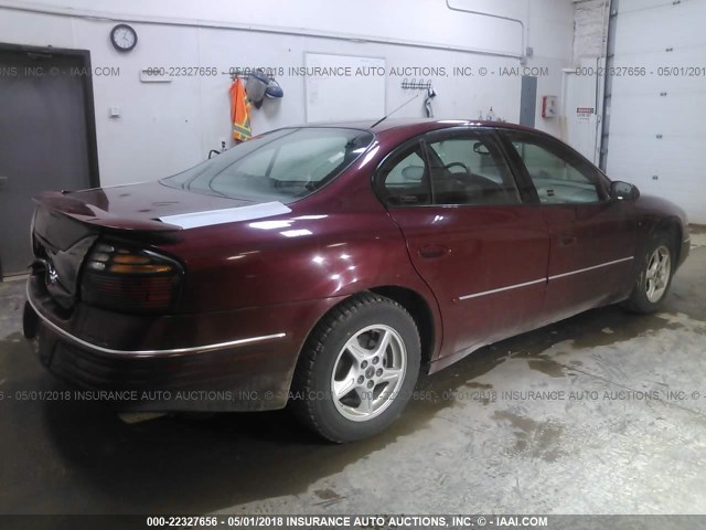 1G2HX54K914203913 - 2001 PONTIAC BONNEVILLE SE BURGUNDY photo 4