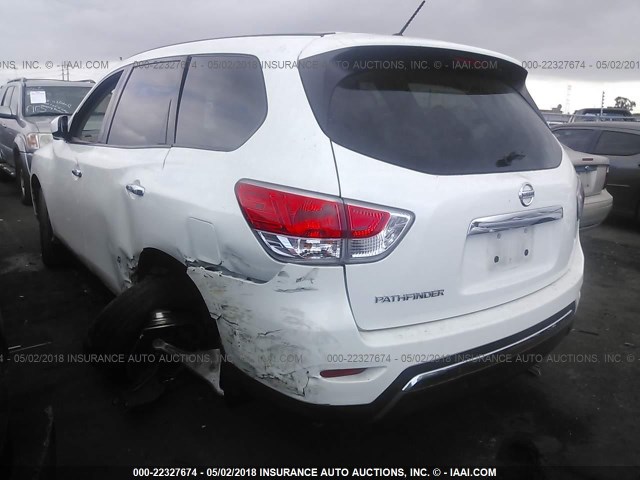 5N1AR2MN3EC724228 - 2014 NISSAN PATHFINDER S/SV/SL/PLATINUM WHITE photo 3