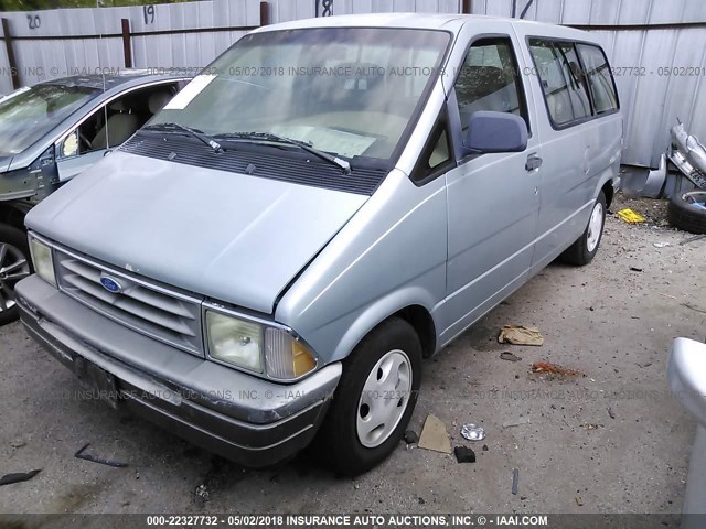 1FMCA11U0SZC03885 - 1995 FORD AEROSTAR BLUE photo 2