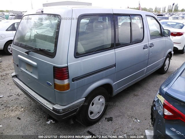 1FMCA11U0SZC03885 - 1995 FORD AEROSTAR BLUE photo 4