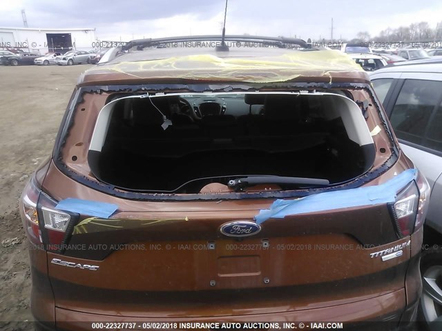 1FMCU9J99HUA10707 - 2017 FORD ESCAPE TITANIUM BROWN photo 6