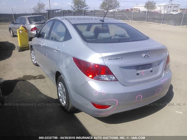 KMHCT4AE6DU535432 - 2013 HYUNDAI ACCENT GLS/GS SILVER photo 3