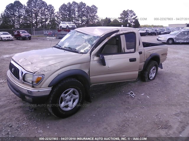 5TEGN92N84Z452541 - 2004 TOYOTA TACOMA DOUBLE CAB PRERUNNER TAN photo 2
