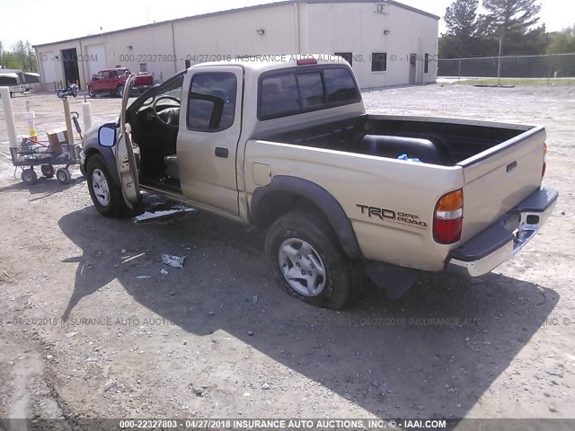 5TEGN92N84Z452541 - 2004 TOYOTA TACOMA DOUBLE CAB PRERUNNER TAN photo 3