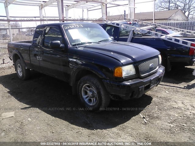 1FTYR14V52PB59756 - 2002 FORD RANGER SUPER CAB BLACK photo 1