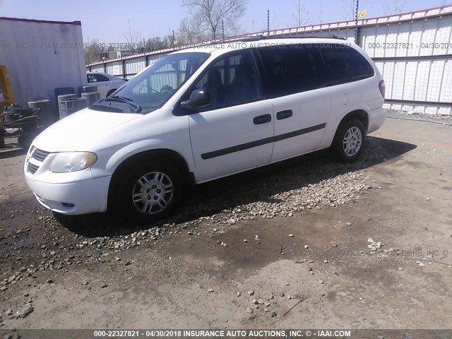 1D4GP24R75B213542 - 2005 DODGE GRAND CARAVAN SE WHITE photo 2