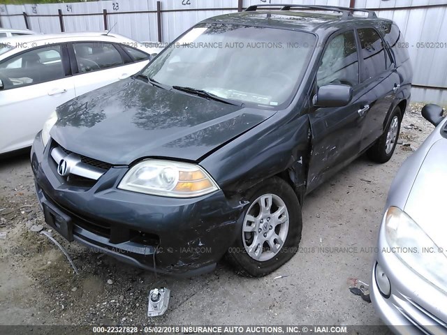 2HNYD18635H524858 - 2005 ACURA MDX TOURING GRAY photo 2